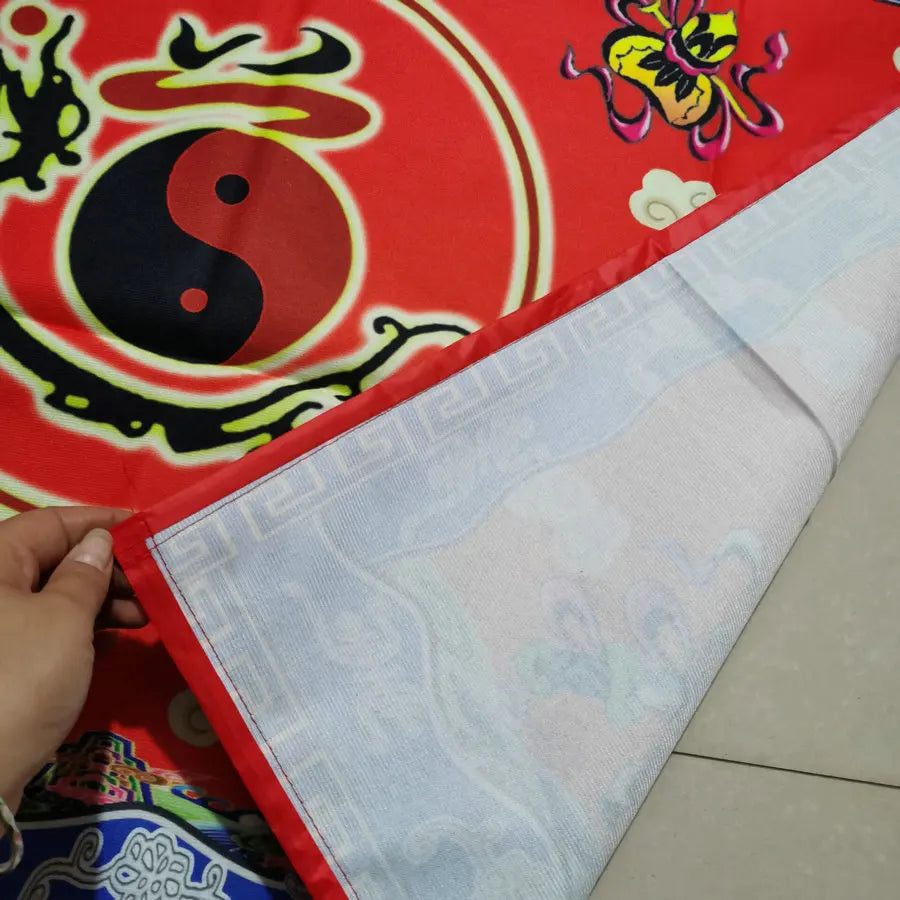 Daotang supplies, Taoist table surround, altar cloth, eight immortals magic instrument, 1 meter Taoist natural red tablecloth