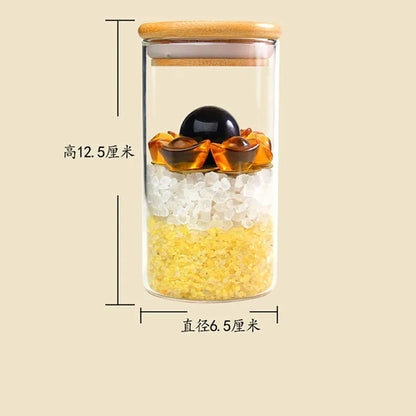 Divine King An Yongshui An Ren water feng shui ornaments five yellow two black crystal gravel six emperor money home decoration