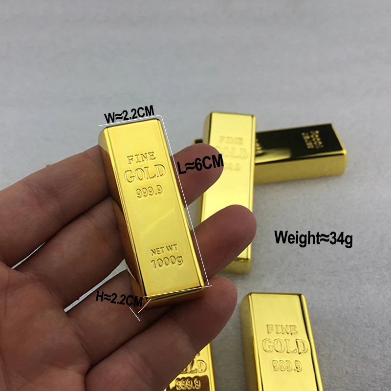 Fake Golden Bar Hollow Gold Brick English Version Home Decor Bullion Simulation Decoration Counter Display Alloy Crafts Fengshui