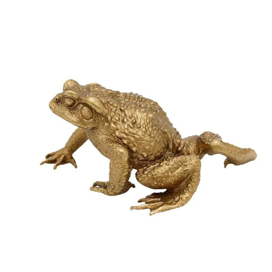 Feng Shui Copper Pocket Money Frog Fortune Brass Toad Figurin Chinese Coin Metal Craft Home Decor Gift Decoration Accessories