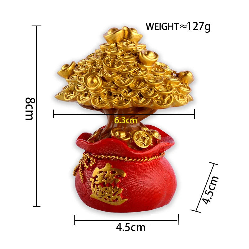 Feng Shui Fa Cai Money Tree Lucky fortune Birthday Baking Cake Dress Up Decorating For Car Home TV Cabinet Decoration