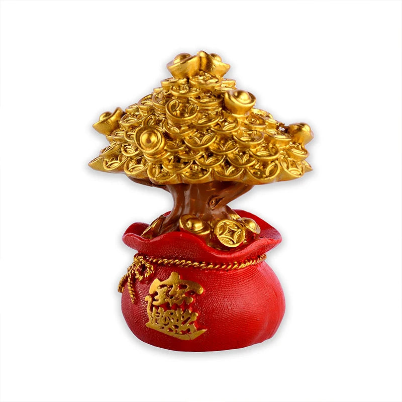 Feng Shui Fa Cai Money Tree Lucky fortune Birthday Baking Cake Dress Up Decorating For Car Home TV Cabinet Decoration