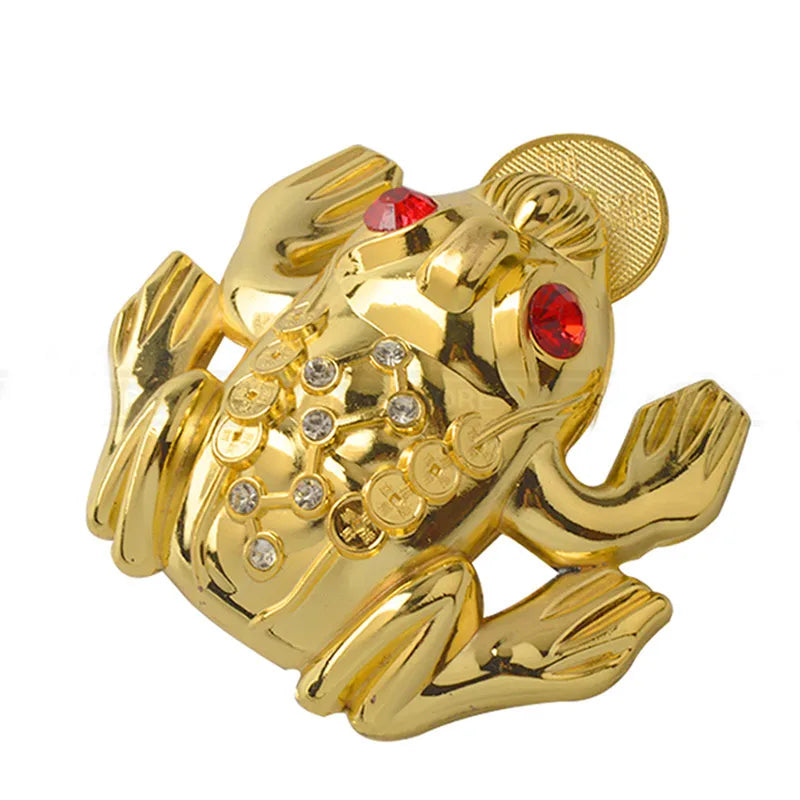 Feng Shui Toad Money LUCKY Fortune Wealth Chinese Golden Frog Coins Home Office Decoration Tabletop Ornaments Lucky Gifts