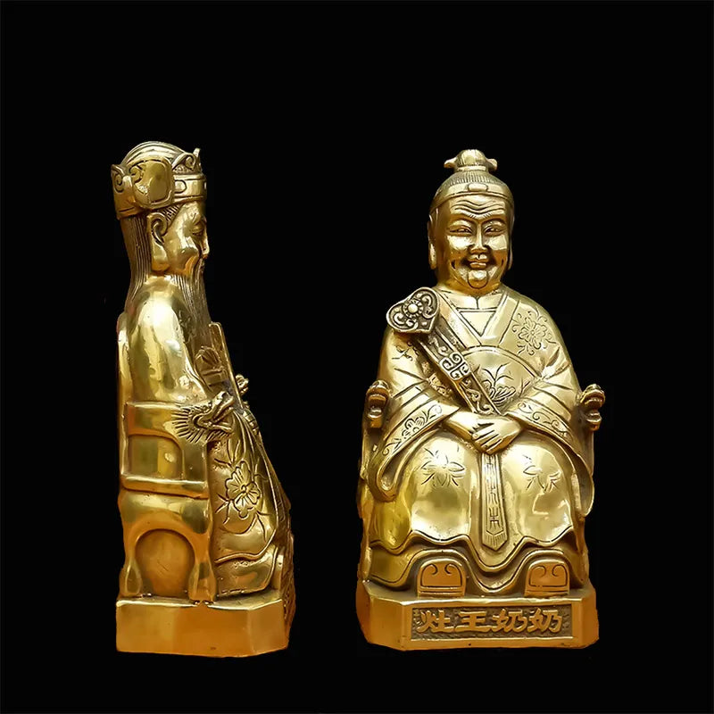 Feng Shui Vesta Decoration Kitchen God Kitchen King copper Kitchen God Monarch statue house Security and peace