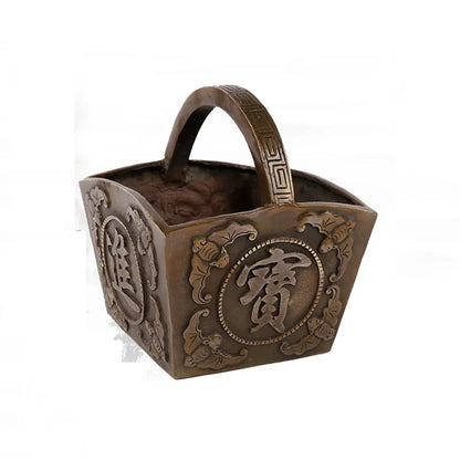 Feng Shui day into the bucket gold ornaments copper bucket copper Shengzi lucky treasure into the home decoration gifts