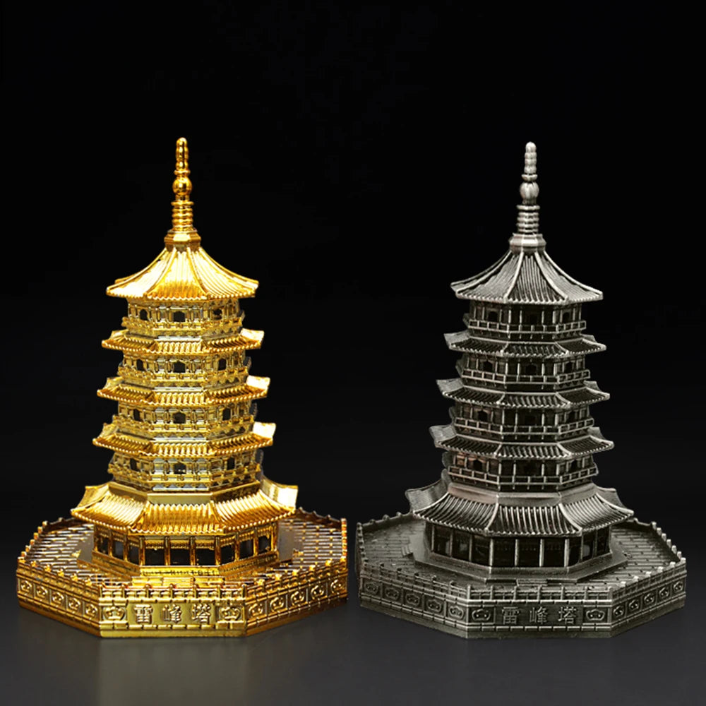 Feng shui Alloy Leifeng Tower Model Hangzhou West Lake Souvenir Building Model Helps Marriage Love Couple Home Decoration