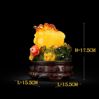 Feng shui Resin gold Toad decoration shop living room office desk room showcase gold enamel Home Decoration