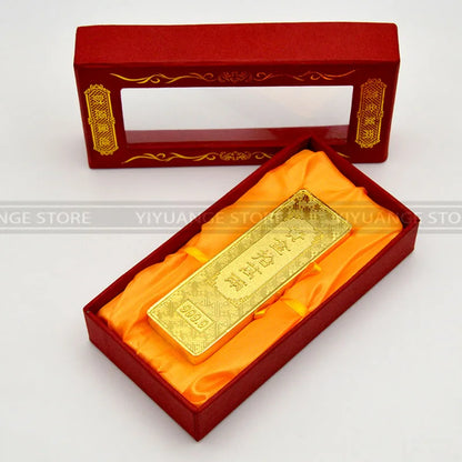 Fengshui Ancient China Ten Taels of Gold Alloy Simulation Bullion Jewelry Ornaments Lucky Cai feng shui Supplies