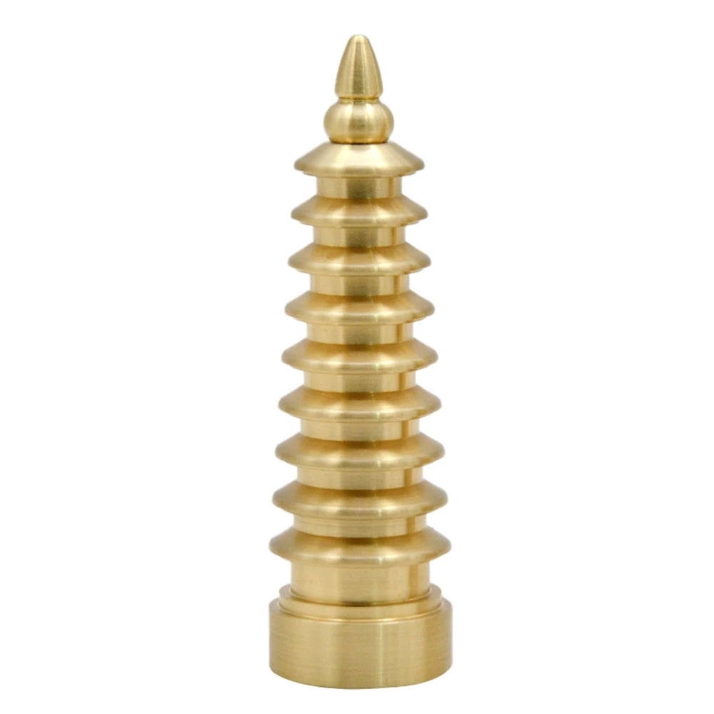 Fengshui China Brass Wenchang Pagoda Tower Crafts Statue Souvenir Home Decoration 3D Model metal handicraft