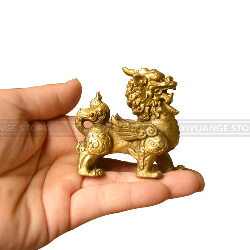 Fengshui Chinese Dragon Chilin Dragon Unicorn Kylin Pi Xiu Kirin Statue Couple Halloween  Home Decoration