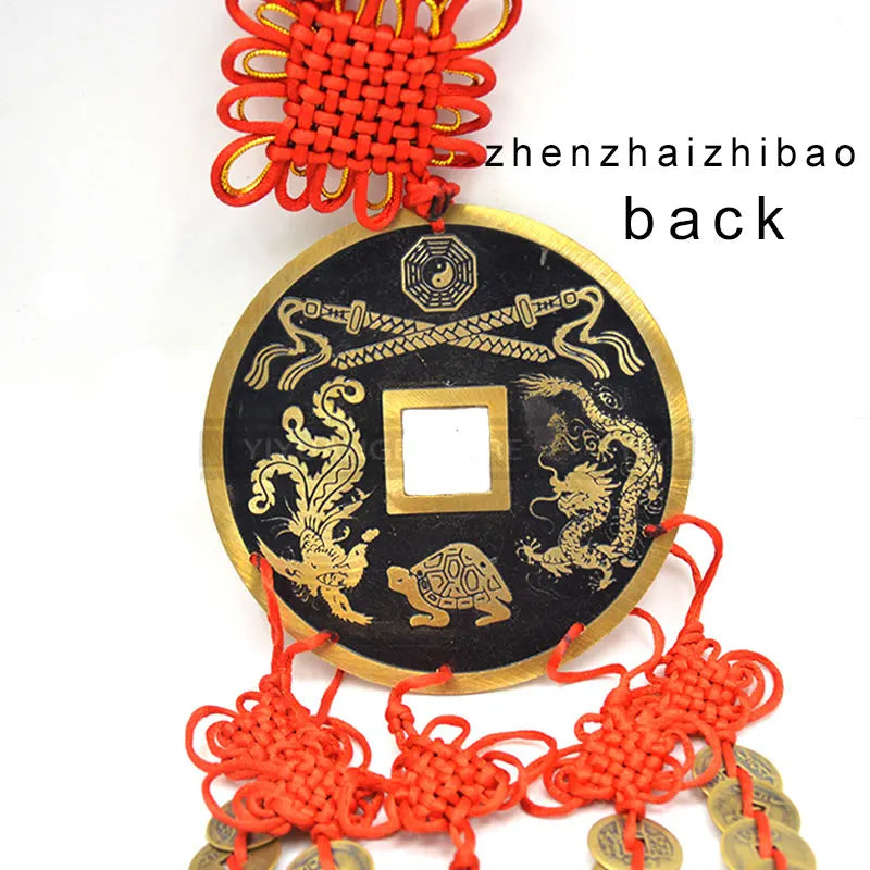 Fengshui Chinese Knot Good Luck Charm Chinese Ancient Coins Prosperity Protection Good Fortune Car Home Decoration Accessories