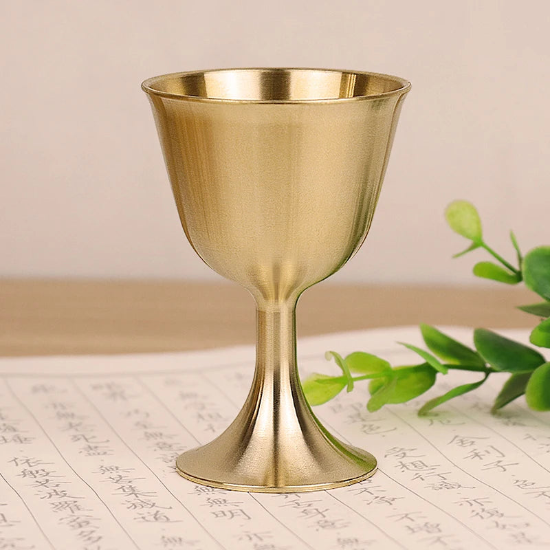 Fengshui Copper Water Supply Cup Tibetan Water Supply Cup Supplies Buddha Water Bowl Goddess of wealth Home Decoration