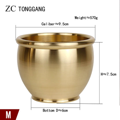 Fengshui Copper Water Supply Cup Tibetan Water Supply Cup Supplies Buddha Water Bowl Goddess of wealth Home Decoration