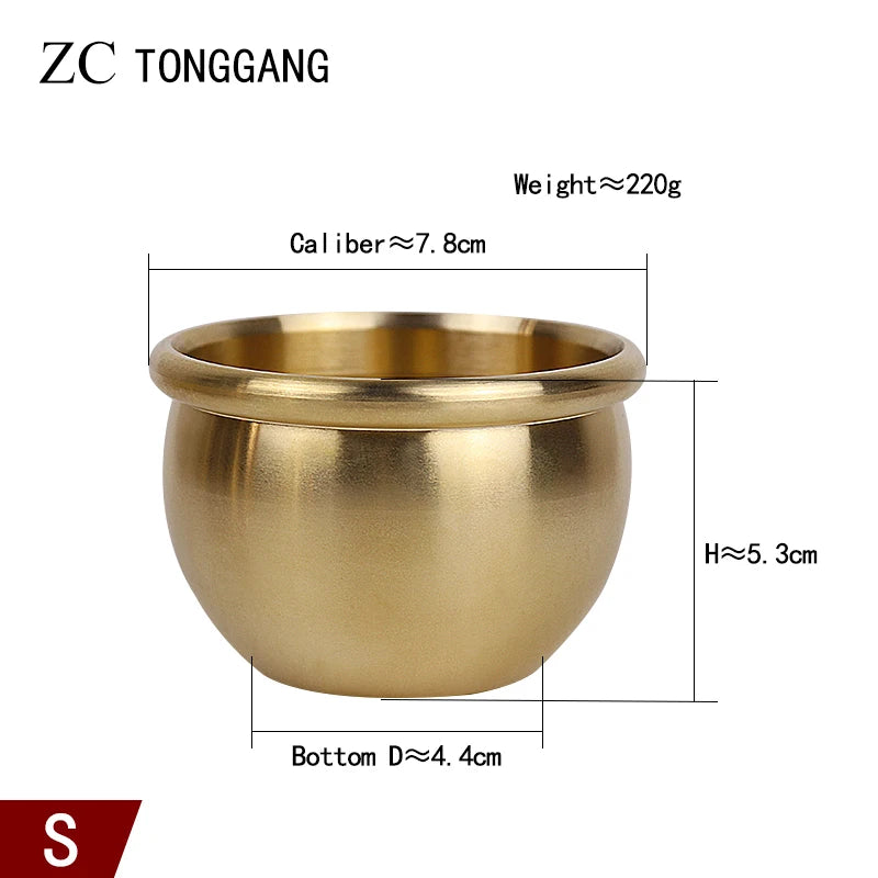 Fengshui Copper Water Supply Cup Tibetan Water Supply Cup Supplies Buddha Water Bowl Goddess of wealth Home Decoration