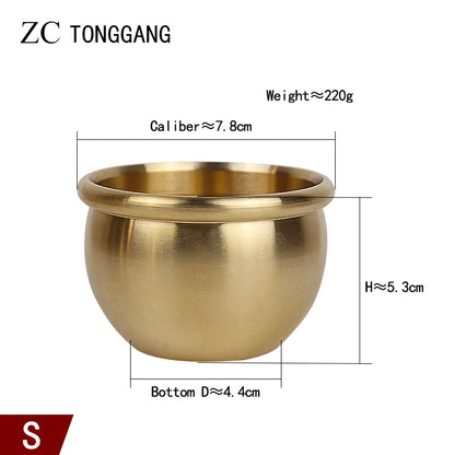 Fengshui Copper Water Supply Cup Tibetan Water Supply Cup Supplies Buddha Water Bowl Goddess of wealth Home Decoration