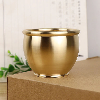 Fengshui Copper Water Supply Cup Tibetan Water Supply Cup Supplies Buddha Water Bowl Goddess of wealth Home Decoration