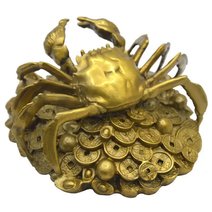 Fengshui Pure Copper Money Crab Ornaments Windfall Big Generals Hengcai Home Decoration Crafts  furnishing articles prosperous