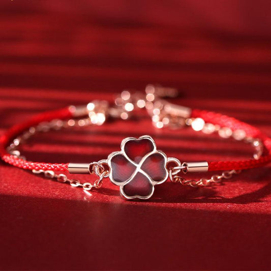 Four Leaf Clover Bracelet - Friendship Good Luck Charm