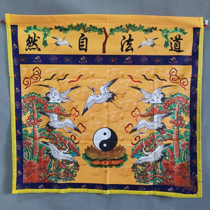 Taoist table circumference, embroidered Buddhist hall supplies, Taoist flags for tablecloth /table skirt - Taoist method natural