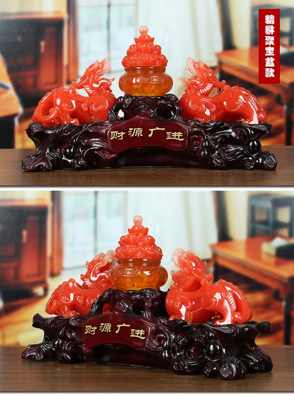 Feng Shui lucky money PIXiu cornucopia decoration Financial array Including the base Kylin Pi Xiu home decoration accessories