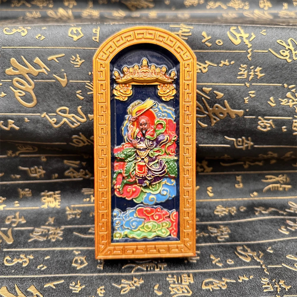 Jujube wood double-sided carving, hand-drawn,  Nine Heavens Ying Yuan Thunder Sound Universal Heavenly Sovereign Token