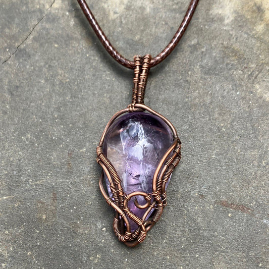 Cosmic Serenity Stream Amethyst Pendant