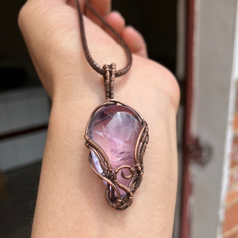 Cosmic Serenity Stream Amethyst Pendant