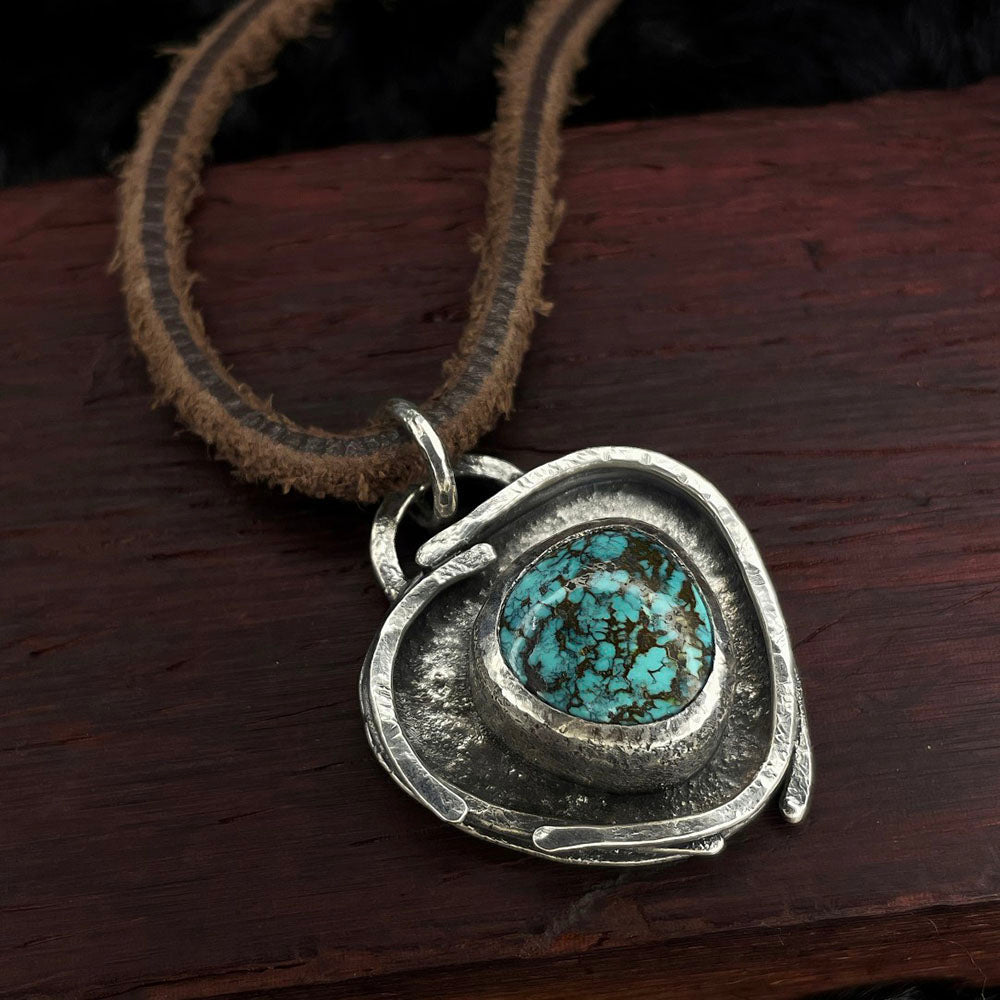 Safe-guarded Wealth Fortress Turquoise Pendant