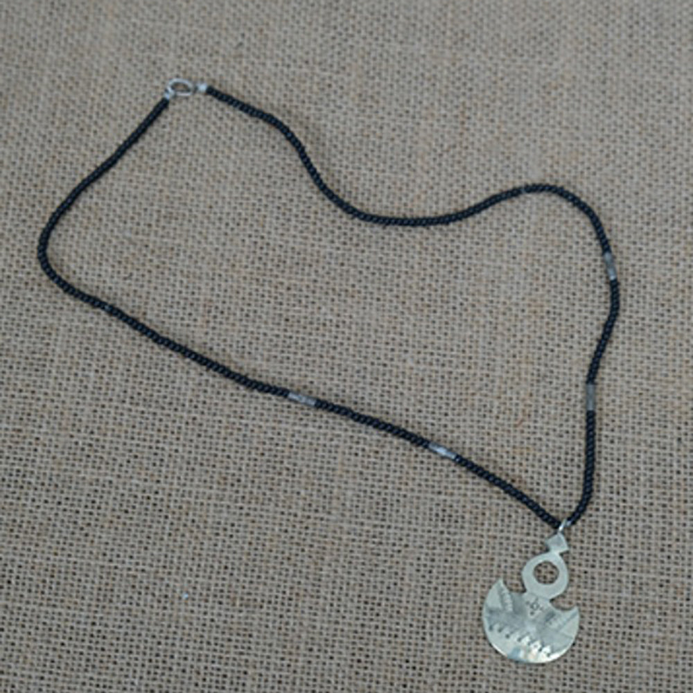 Silver Guardian Pendant Necklace Handcrafted for Protection and Balance