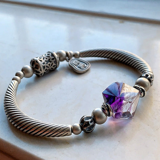 Amethyst Serenity Silver Bracelet