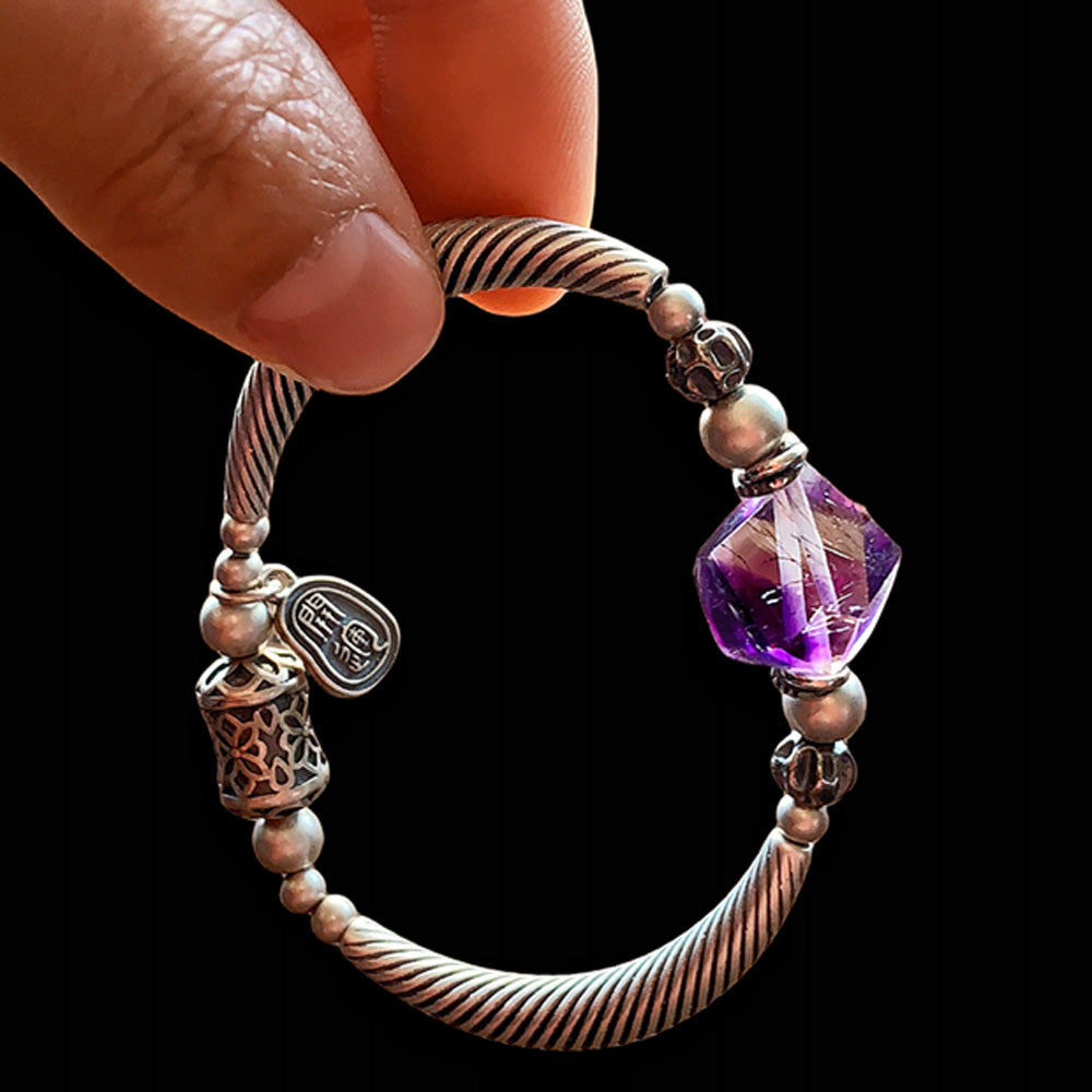 Amethyst Serenity Silver Bracelet