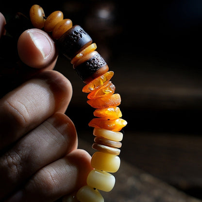 Courageous Spirit Yak Bone & Amber Bracelet