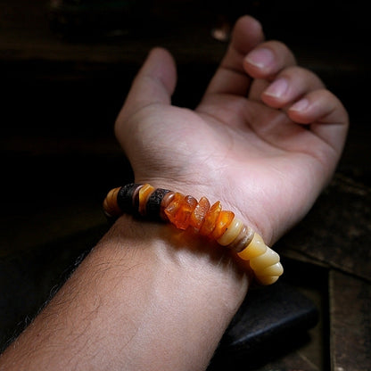 Courageous Spirit Yak Bone & Amber Bracelet