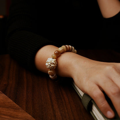 Courageous Spirit Yak Bone & Amber Bracelet