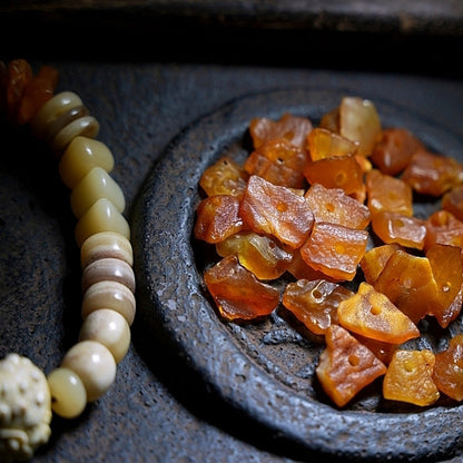 Courageous Spirit Yak Bone & Amber Bracelet