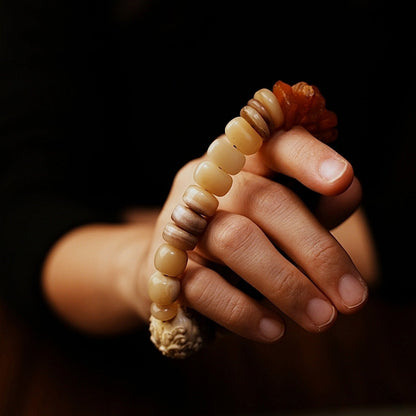 Courageous Spirit Yak Bone & Amber Bracelet