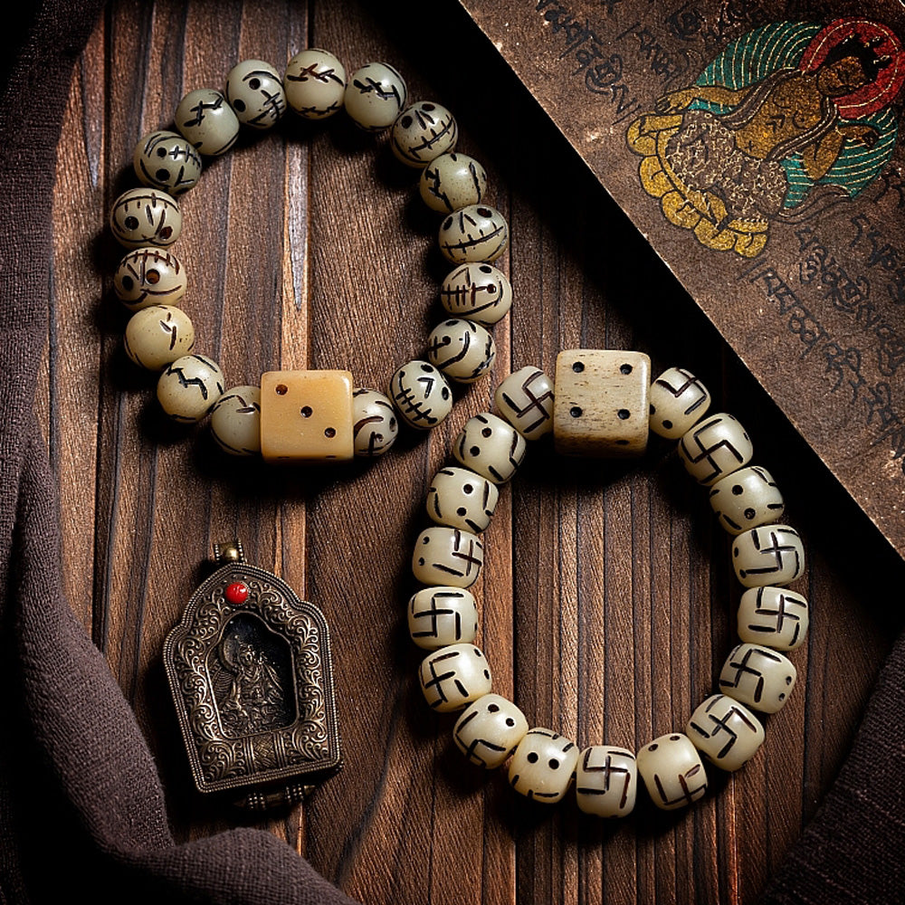 Sacred Guardian Yak Bone Protection Bracelet