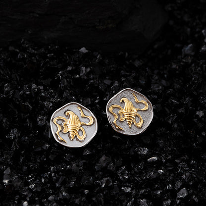 Golden Prosperity Silver Artisan Earrings Handcrafted for Abundance Energy