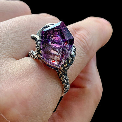 Radiant Spirit Amethyst-Strawberry Quartz Ring