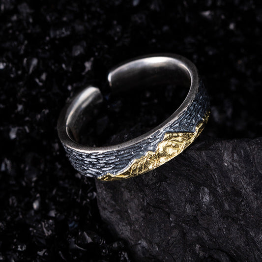 Guardian Spirit Silver and Brass Ring Handcrafted for Protective Energy