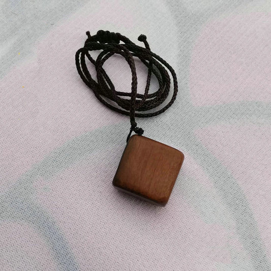 Lightning jujube wood pendant, Tianyuan, local pendant, square round solid wood, Taoist magic weapon