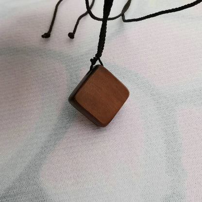 Lightning jujube wood pendant, Tianyuan, local pendant, square round solid wood, Taoist magic weapon