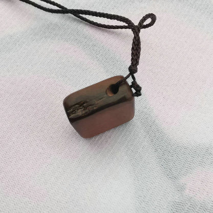 Lightning jujube wood pendant, Tianyuan, local pendant, square round solid wood, Taoist magic weapon