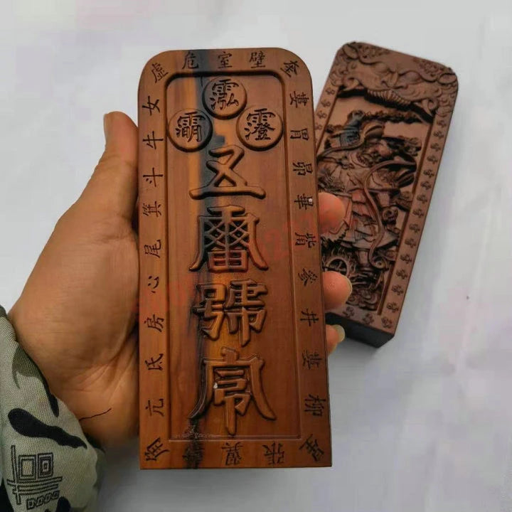 Lightning jujube wood token - five thunder orders of Wang Lingguan, beast head token, Taoist altar magic weapon, Taoist supplies