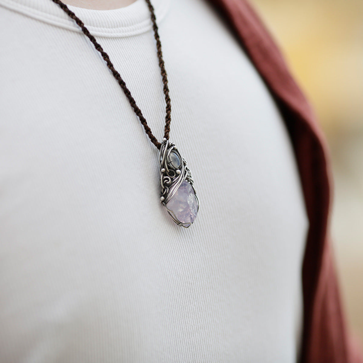 Peace Energy Amethyst Silver Pendants