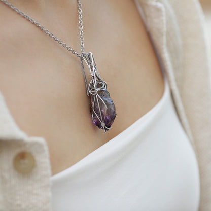 Spiritual Energy Super 7 Amethyst Silver Pendants