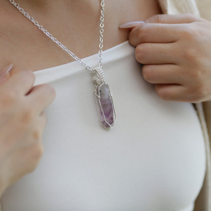 Love Energy Amethyst Silver Pendants