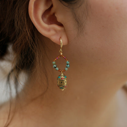 lucky Energy Tibetan Treasures Earrings