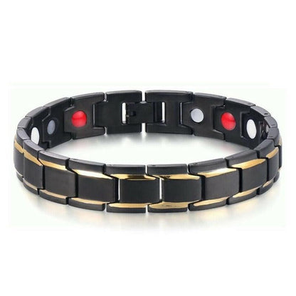 Magnetic Therapy Bracelets - Black, Silver, Gold