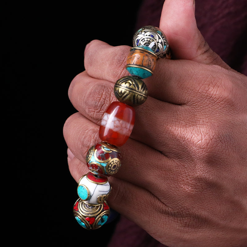 Mahakala MAGIC Dzi Bracelet for Eliminating Diseases